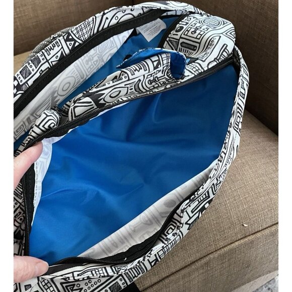 Kavu Rope Sling Bag Black And White Print Horseshoe Tennis Racket - Picture 4 of 10